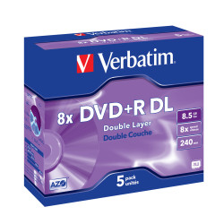 VERBATIM DVD+R DL 8.5GB 8X PK5