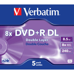 VERBATIM DVD+R DL 8.5GB 8X PK5