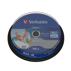 VERBATIM BLU-RAY BD-R 25GB 6X SP10