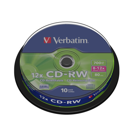 VERBATIM CD-RW SERL 700MB 12X SP10