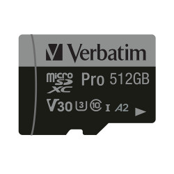 VERBATIM CARTE MICRO SDXC 512GB ADAP