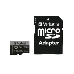 VERBATIM CARTE MICRO SDXC 512GB ADAP
