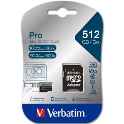 VERBATIM CARTE MICRO SDXC 512GB ADAP