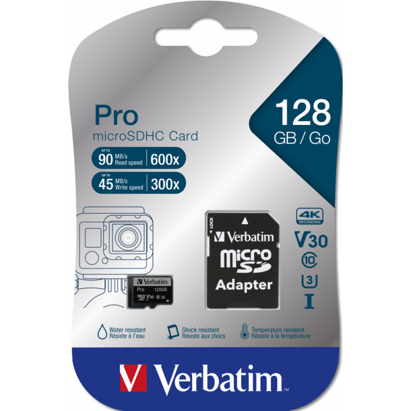 VERBATIM CARTE MICRO SDXC 128GB ADAP