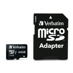 VERBATIM CARTE MICRO SDXC 64GB ADAPT