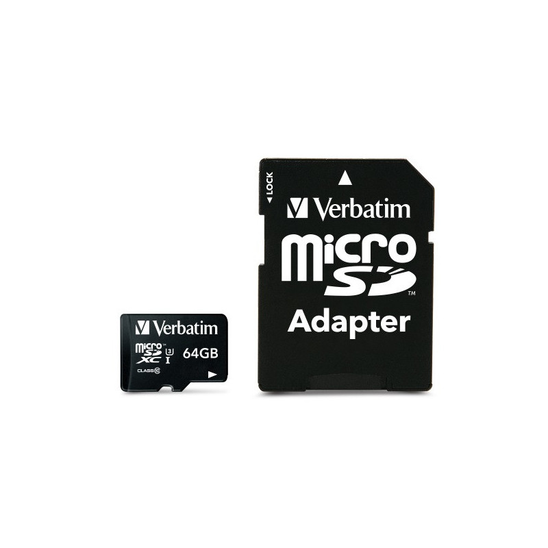 VERBATIM CARTE MICRO SDXC 64GB ADAPT