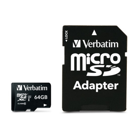 VERBATIM CARTE MICRO SDXC 64GB ADAPT