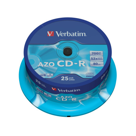 VERBATIM CD-R AZO 700MB 52X SP25