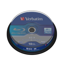 VERBATIM BLU-RAY BD-R 25GB 6X SP10