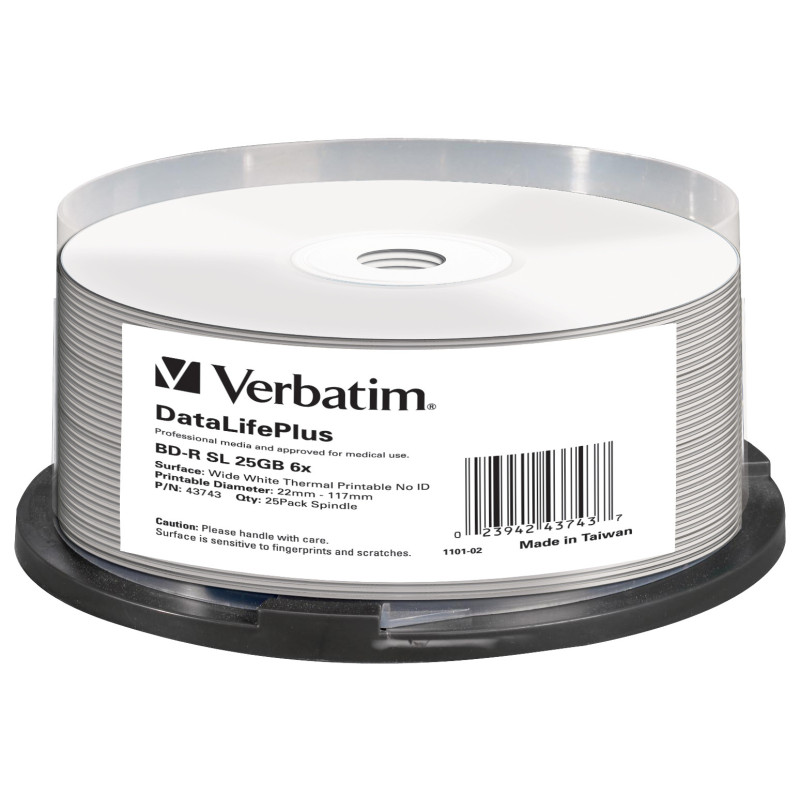 VERBATIM BLU-RAY BD-R 25GB 6X SP25