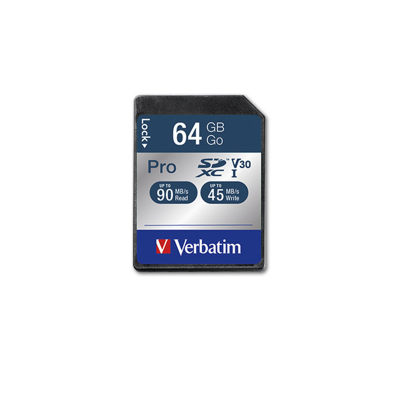 VERBATIM CARTE MEMOIRE SDXC PRO 64GB
