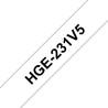 BROTHER RUBAN 12MM 8M N BLANC PK5