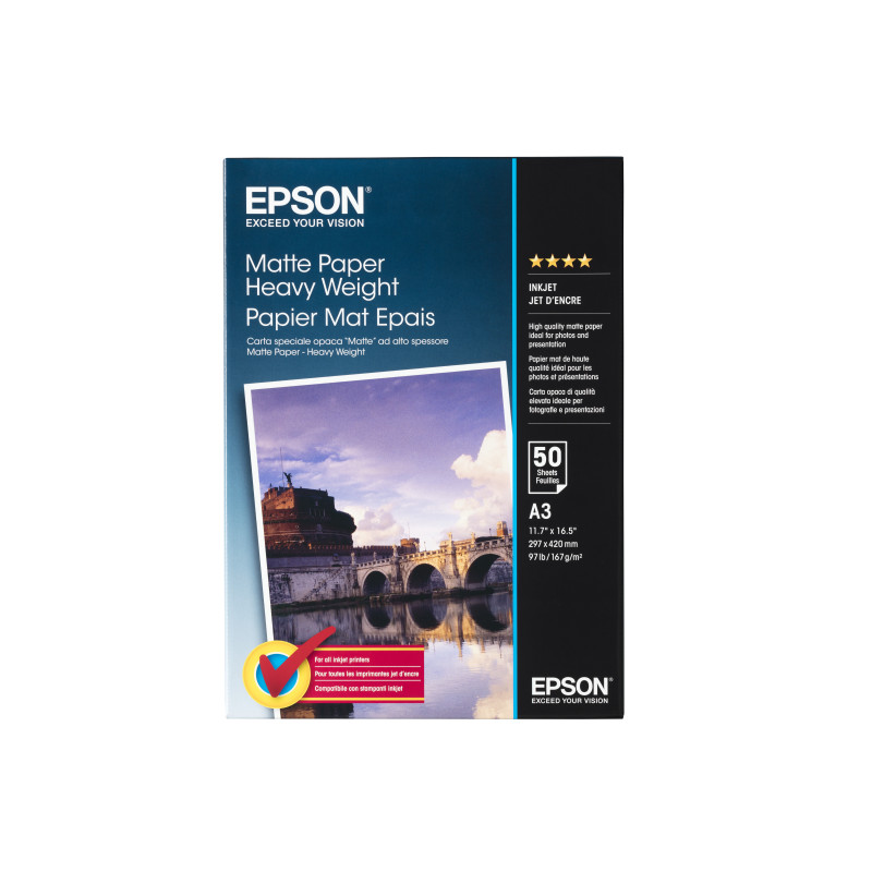EPSON PAPIER ENCRE MAT EPAIS A3 167G