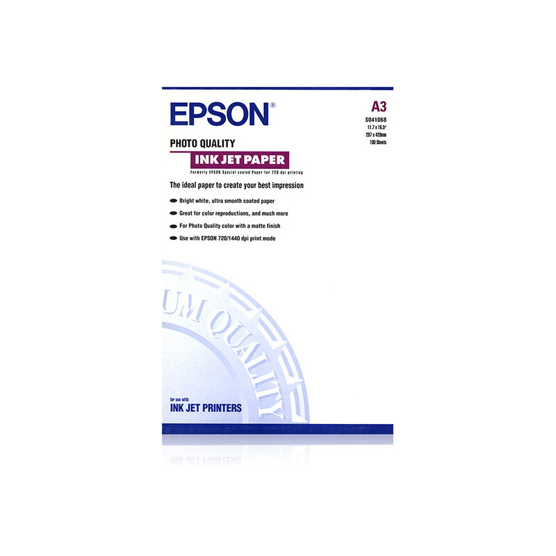EPSON PAPIER COUCHE QUALITE PHOTO A3