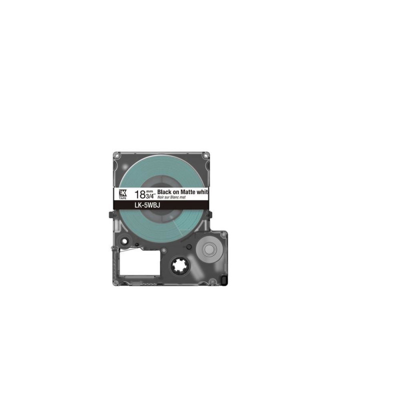 EPSON RUBAN LK-5WBJ N BLANC MAT 18MM EPSON RUBAN LK-5WBJ N BLANC MAT 18MM