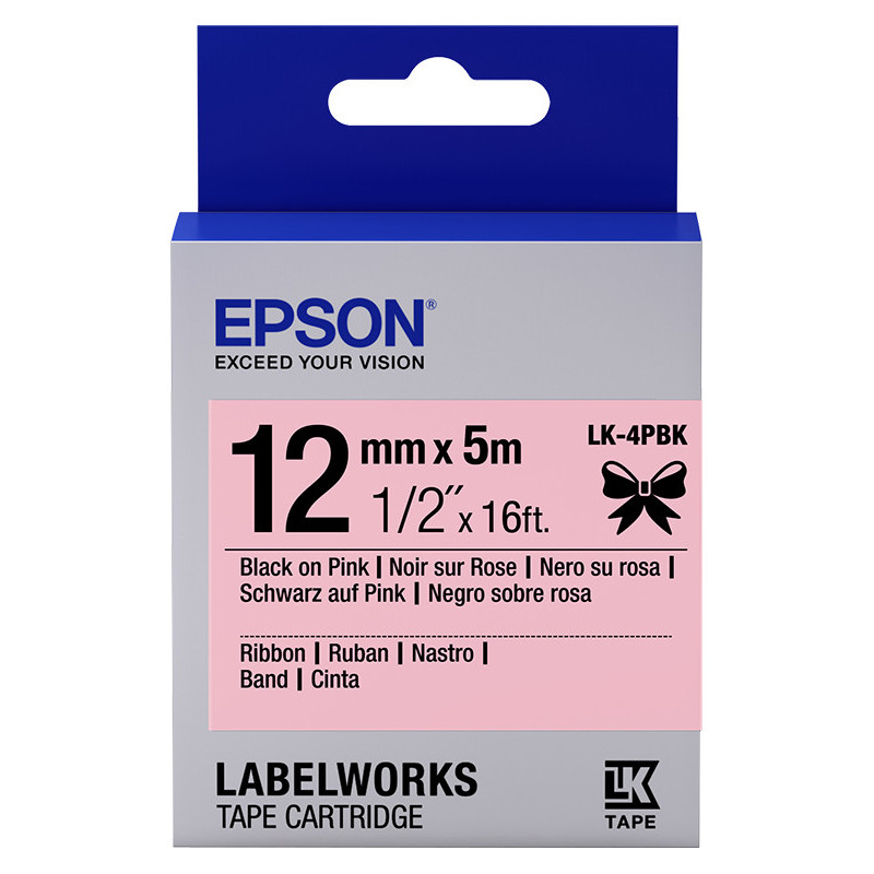 EPSON RUBAN LK-4PBK N ROSE SATIN 12M