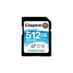 Carte mémoire Secure Digital (SD) Kingston Canvas Select 512 Go SDXC Class 10 avec adaptateur