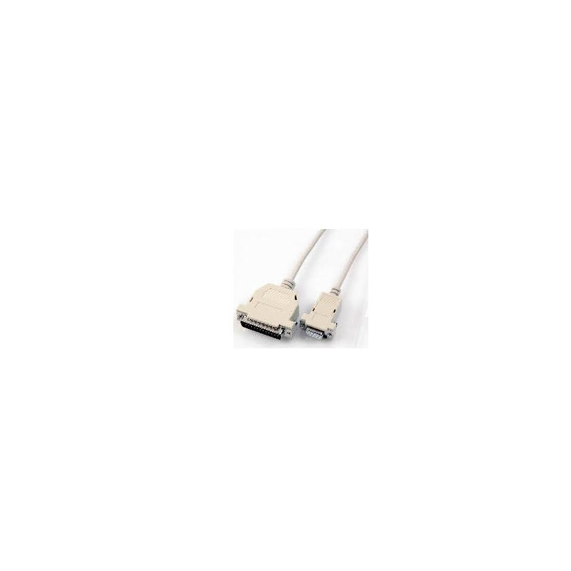 Cable Null Modem (Laplink) 1x DB9 Femelle & 1x DB25 Male Cable Null Modem (Laplink) 1x DB9 Femelle & 1x DB25 Male